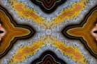 Laguna agate kaleidoscope repeating mirror-effect pattern. Abstract Art Print